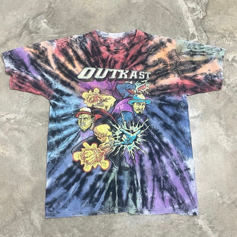 Vintage Outkast Custom Tie Dye Graphic T Shirt